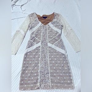 David Lerner Cream Mini Dress